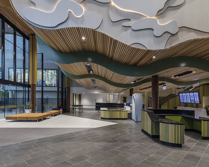 Entrance and main foyer area of the ACT Law Courts building